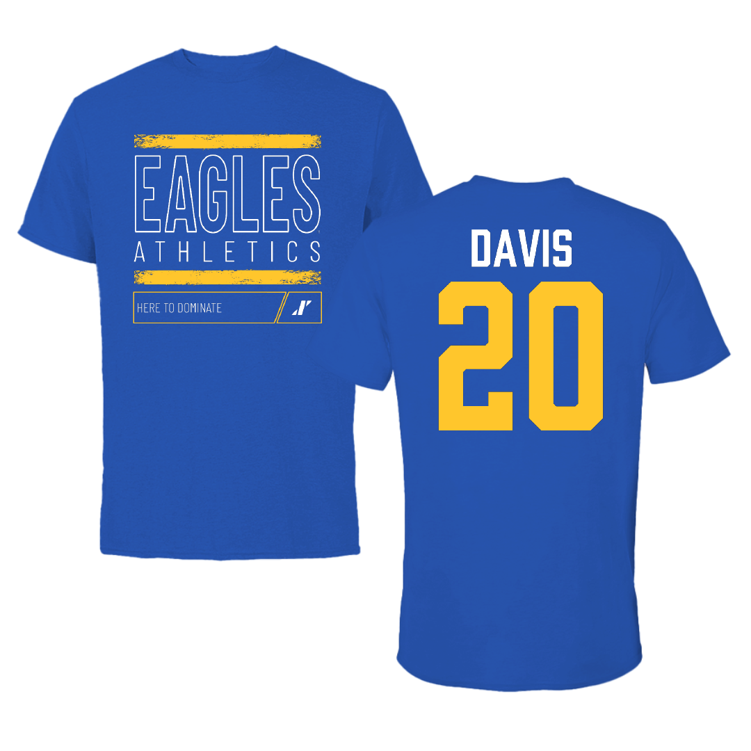 Williams Baptist University Basketball Blue Dominate Tee - #20 Taylyn Davis