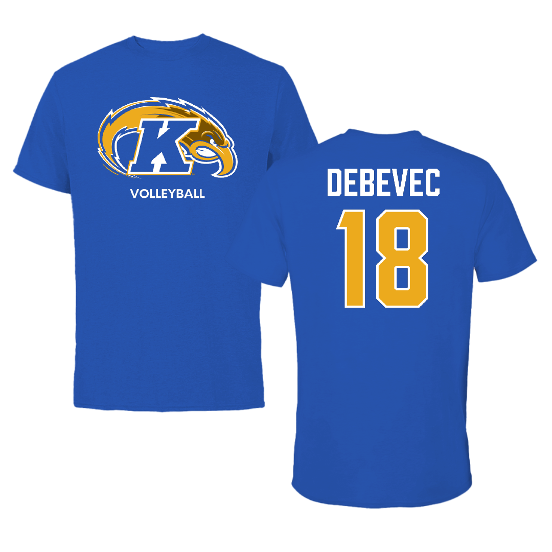 Kent State University Volleyball (W) Blue Tee - #18 Abbey Debevec