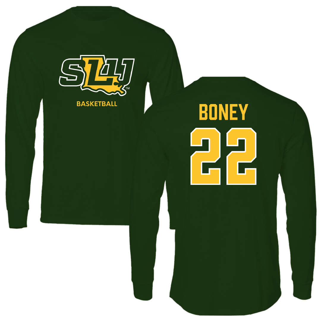 Southeastern Louisiana University Basketball (M) Forest Green Performance Long Sleeve - #22 Asher Boney