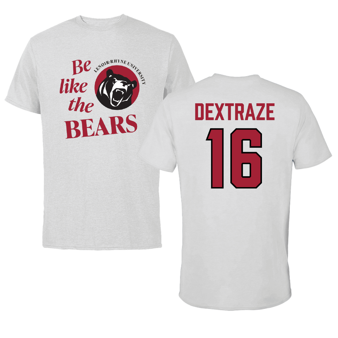 Lenoir-Rhyne University Softball Light Gray Be Like Us Performance Tee - #16 Kynlee Dextraze