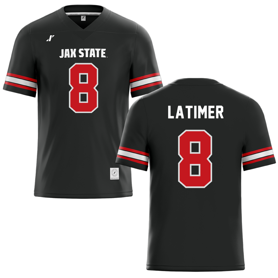 Jacksonville State University Black Football Jersey - #8 Geimere Latimer