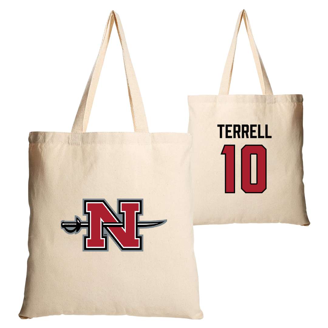 Nicholls State University Volleyball Tan Canvas Tote Bag - #10 Tierney Terrell