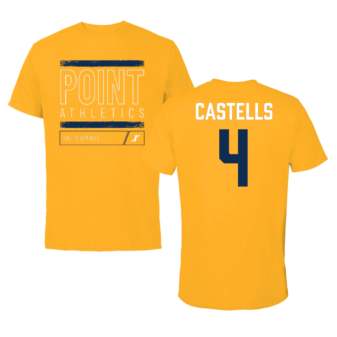 Point University Soccer (W) Gold Dominate Performance Tee - #4 Berta Castells
