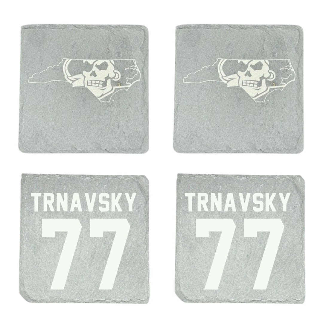 East Carolina University Football Stone Coaster (4 Pack)  - #77 Cooper Trnavsky