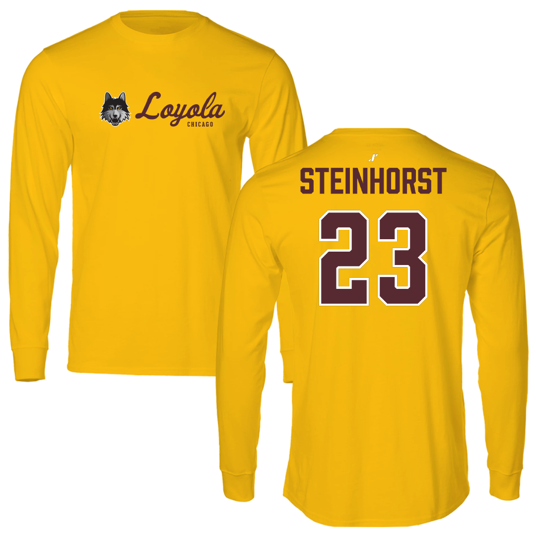Loyola University-Chicago Softball Gold General Performance Long Sleeve - #23 Brooke Steinhorst