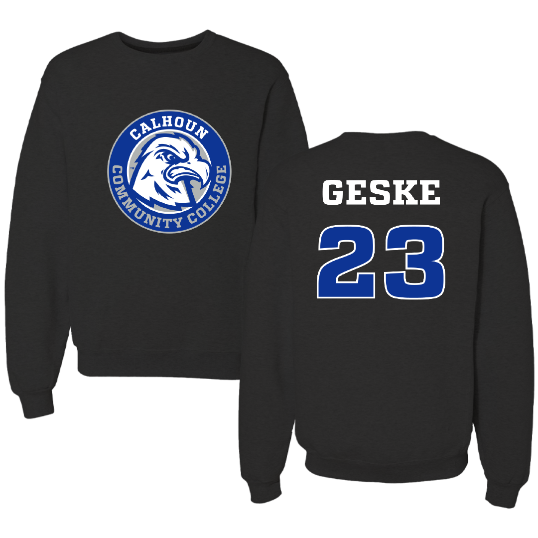 Calhoun Community College Baseball Black Crewneck - #23 Luke Geske