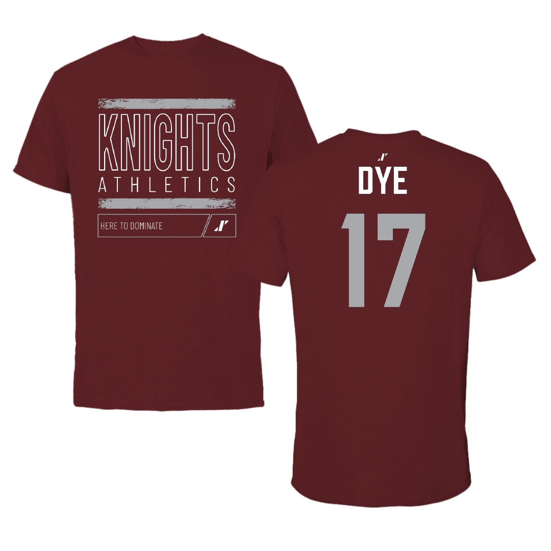 Bellarmine University Soccer Maroon Dominate Tee - #17 Cameron Dye