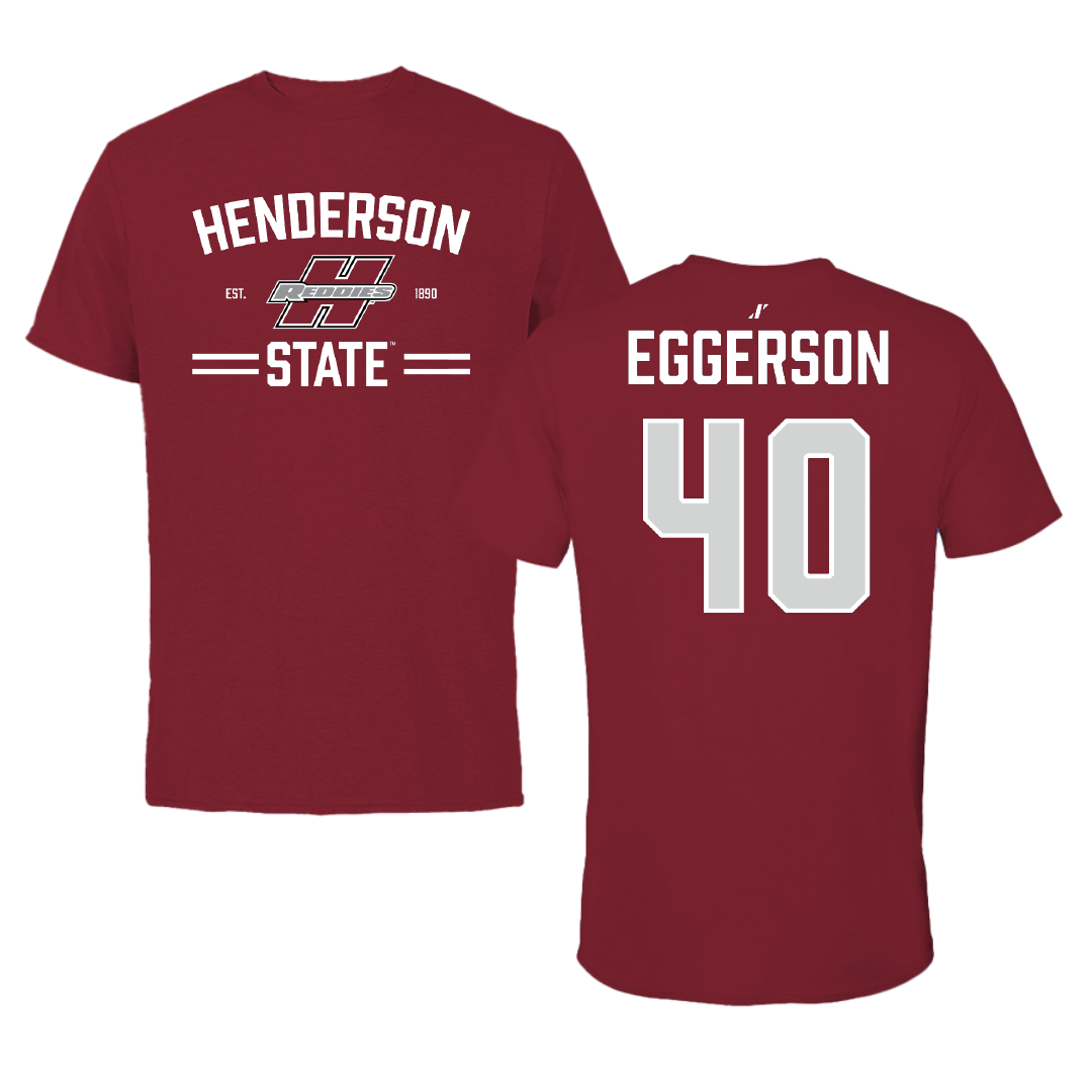 Henderson State University Baseball Cardinal General Tee - #40 Anthony Eggerson