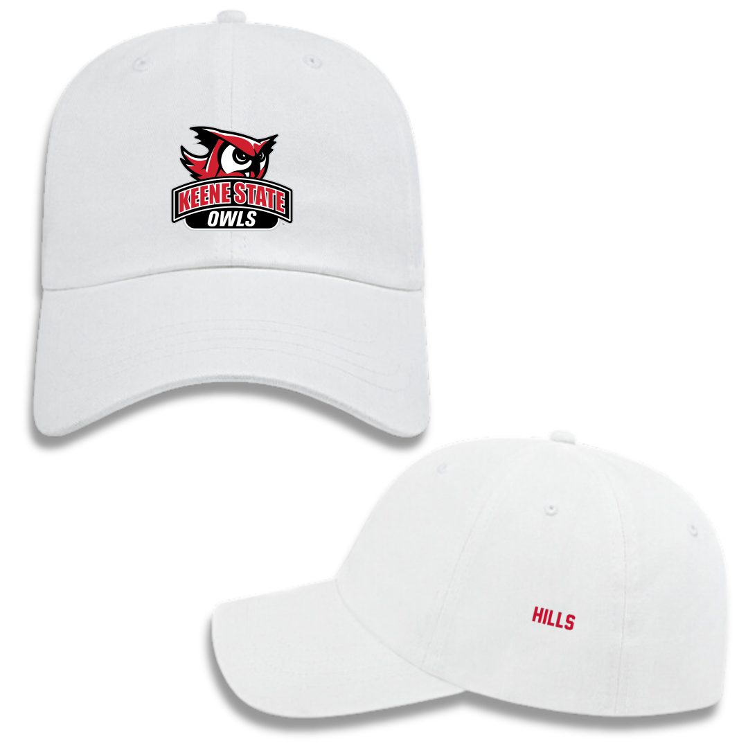 Keene State College Baseball White Hat - Charlie Hills