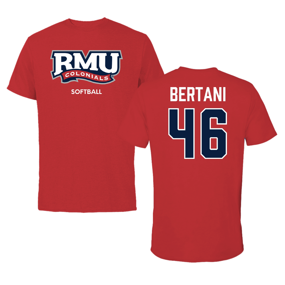 Robert Morris University Softball Red Colonials Tee - #46 Bailee Bertani