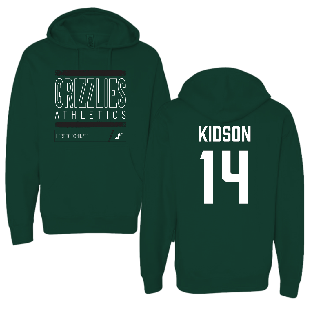 Adams State University Soccer Forest Green Dominate Hoodie - #14 Eric Kidson