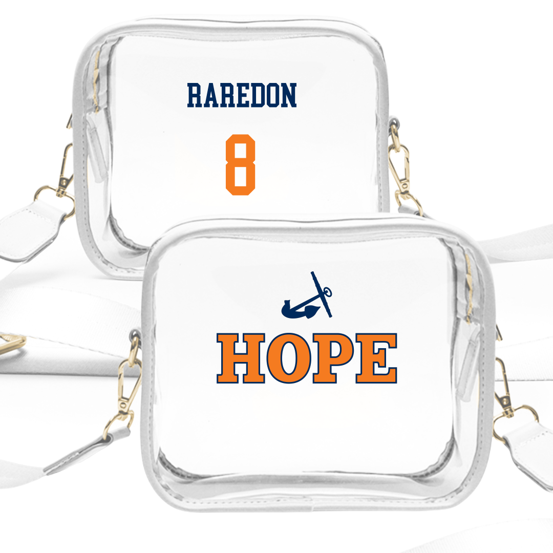 Hope College Football White Clear Stadium Bag - #8 Brad Raredon