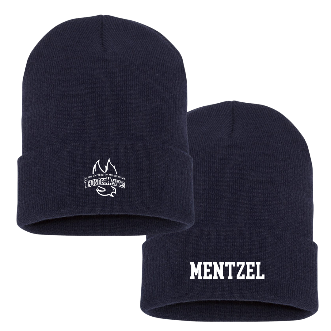 Miami University Middletown Baseball Navy Beanie - #30 David Mentzel