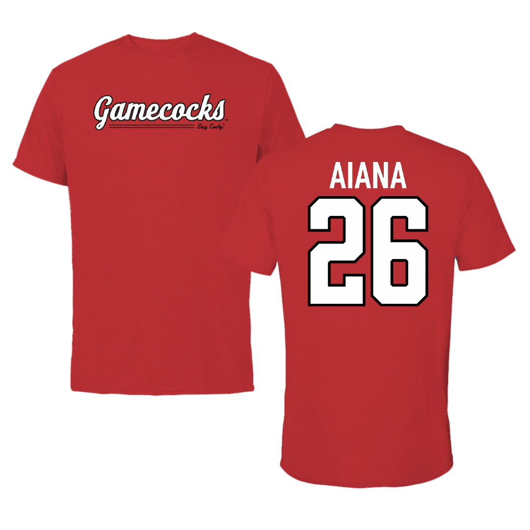Jacksonville State University Volleyball Red General Tee - #26 Hana Aiana