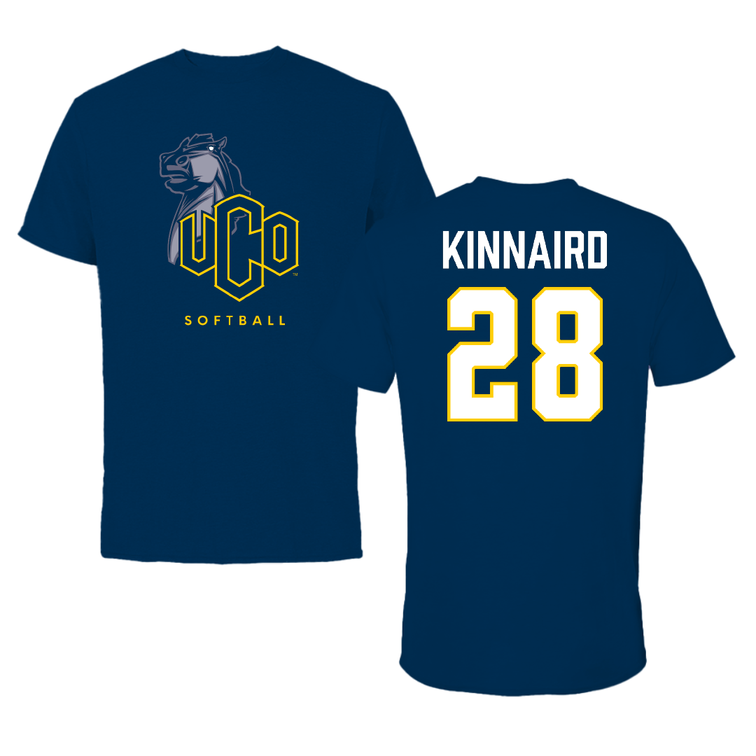 University of Central Oklahoma Softball Navy Tee - #28 Carleigh Kinnaird