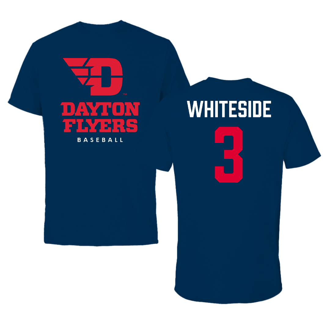 University of Dayton Baseball Navy Performance Tee - #3 Jon Whiteside