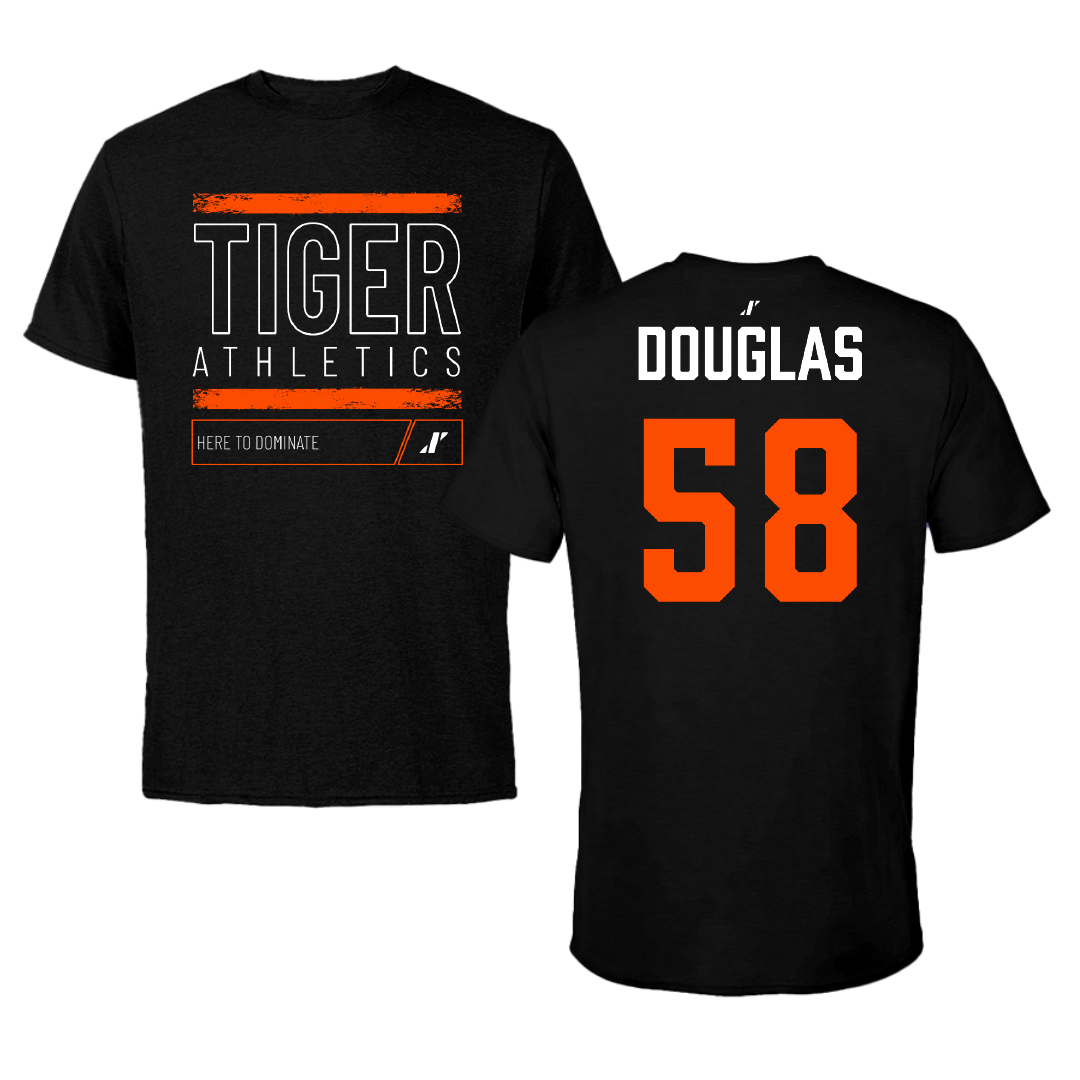 East Central University Baseball Black Dominate Performance Tee - #58 Ethan Douglas