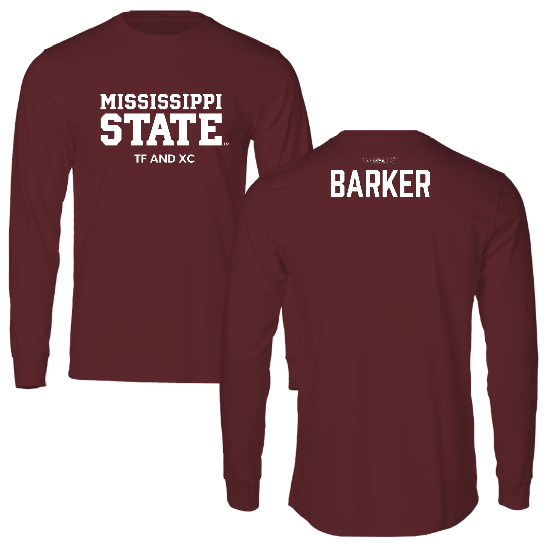 Mississippi State University TF and XC Maroon Long Sleeve - Christion Barker