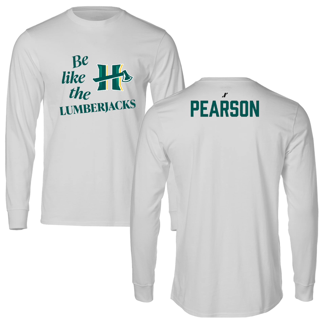 Cal Poly Humboldt TF and XC Light Gray Be Like Us Performance Long Sleeve - Bryce Pearson
