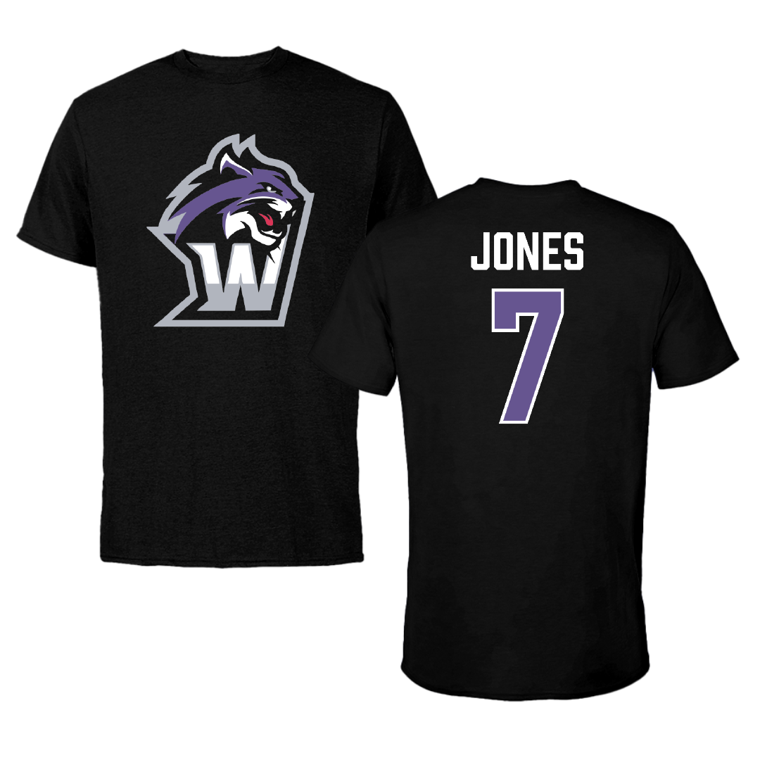 Wiley University Baseball Black Tee - #7 Ethan Jones