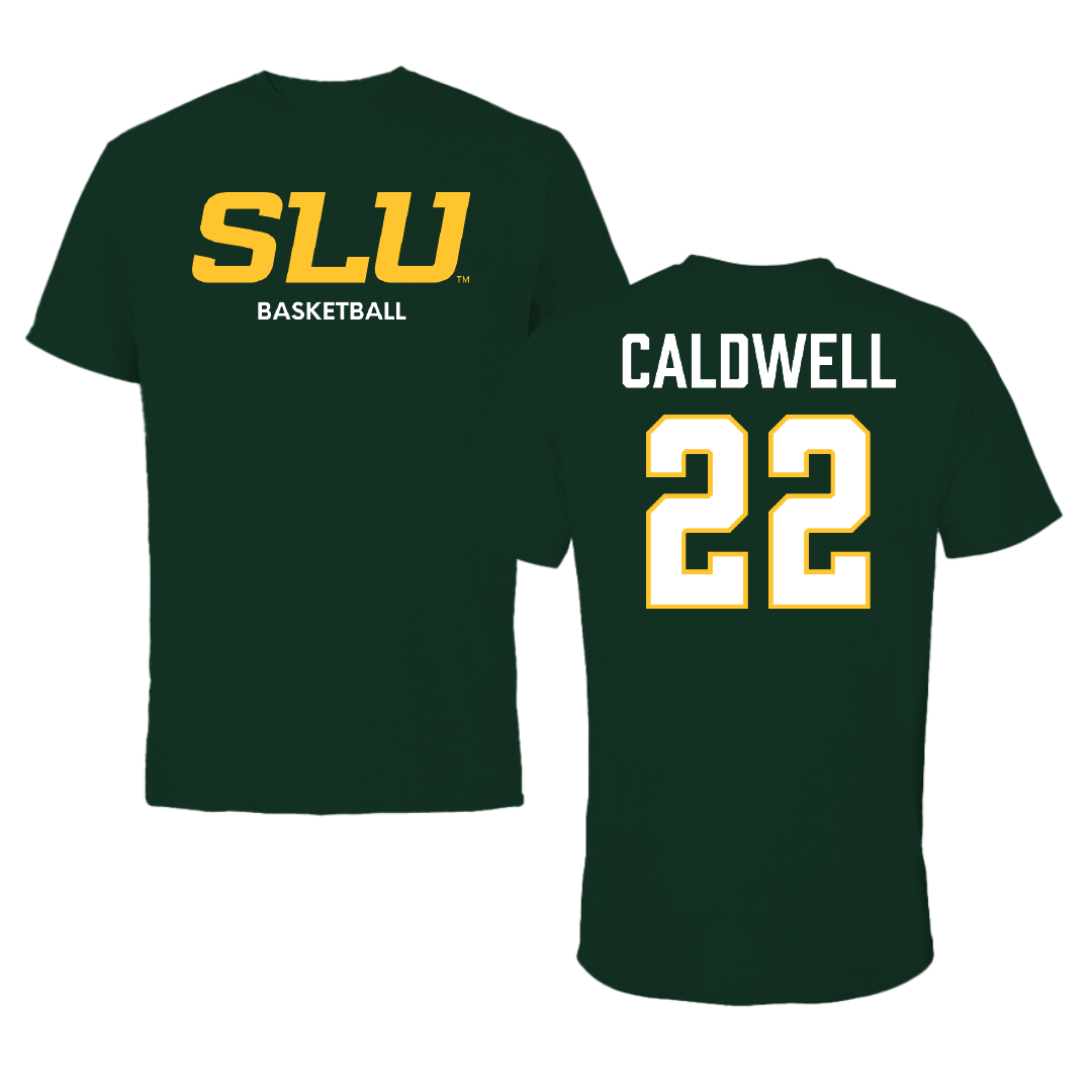 Southeastern Louisiana University Basketball (M) Forest Green Tee - #22 Nick Caldwell