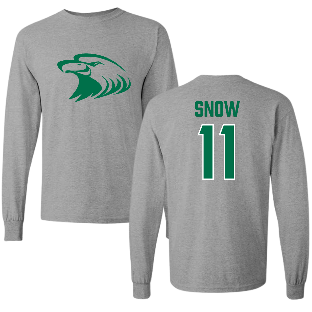 Central Methodist University Basketball (M) Sport Gray Long Sleeve - #11 Kp Snow