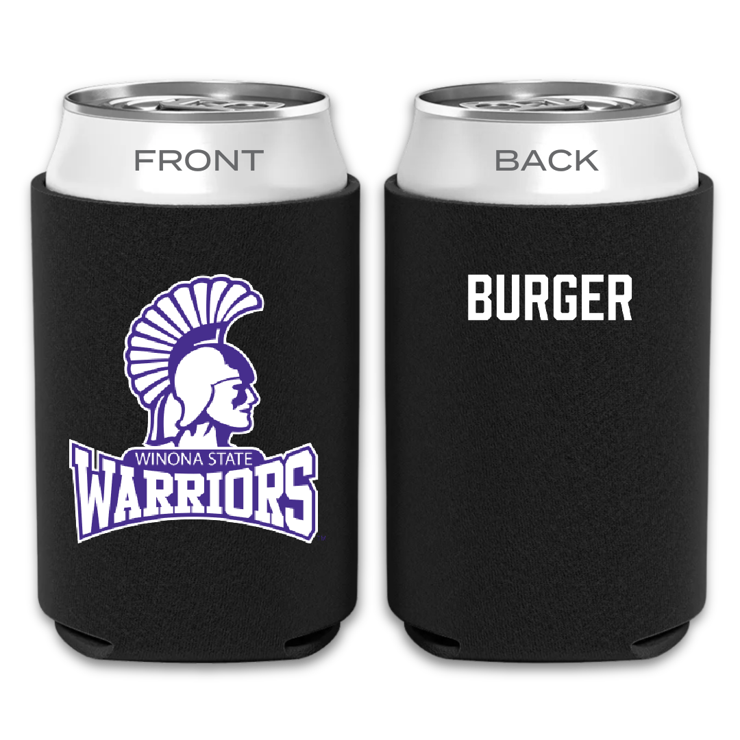Winona State University Tennis Black Can Cooler - Ally Burger