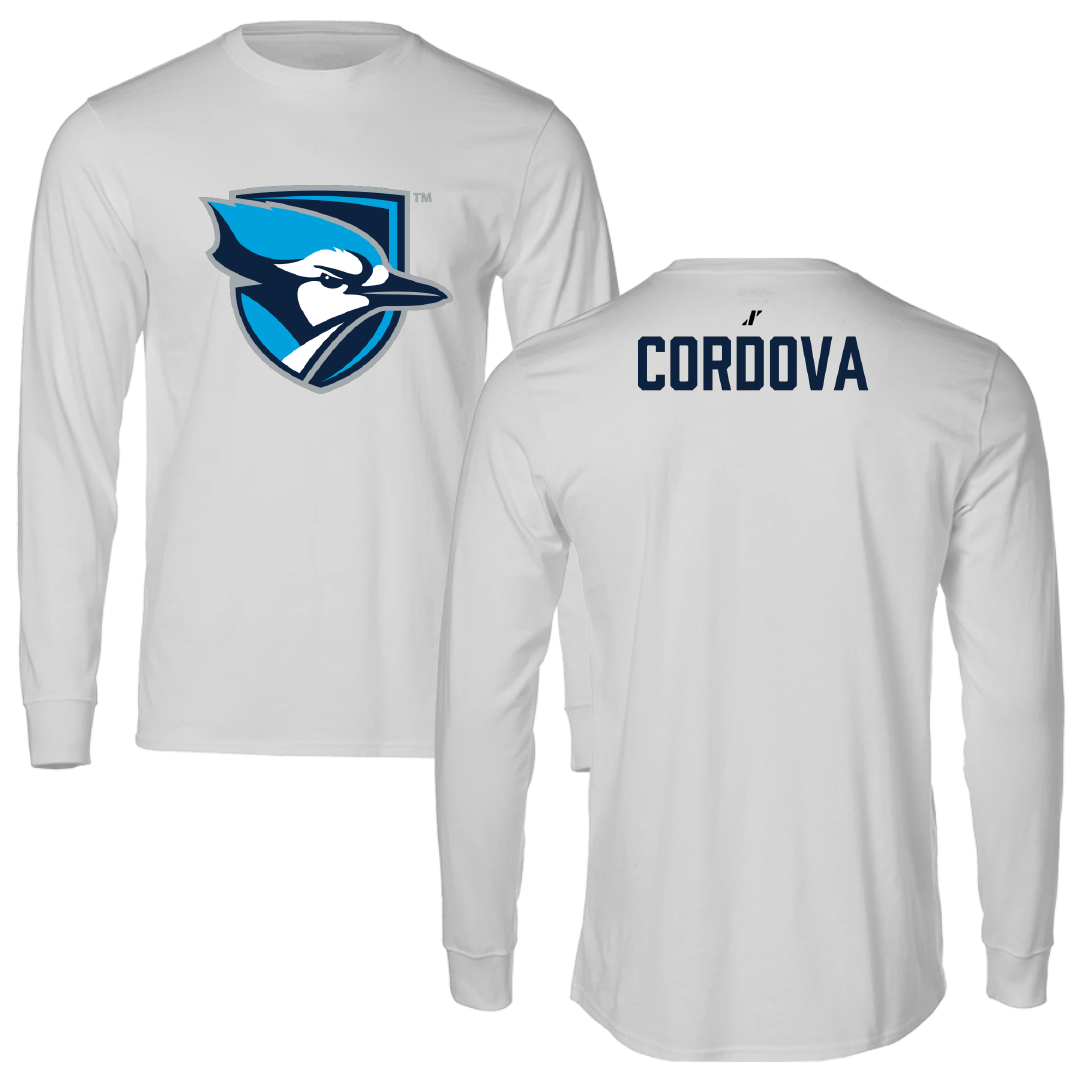 Elmhurst University Wrestling (M) Light Gray Performance Long Sleeve - Alejandro Cordova