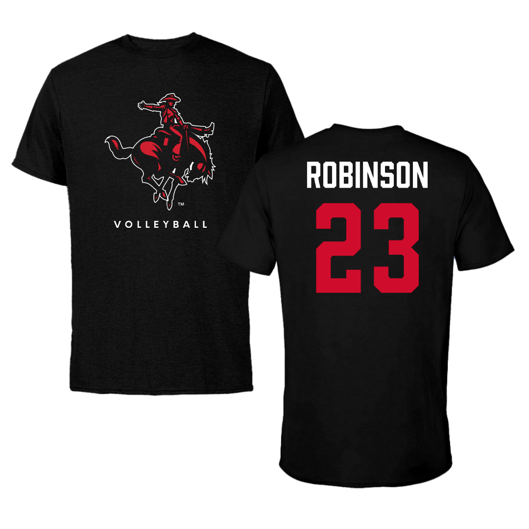 Northwestern Oklahoma State University Volleyball (W) Black Performance Tee - #23 Sabré Robinson