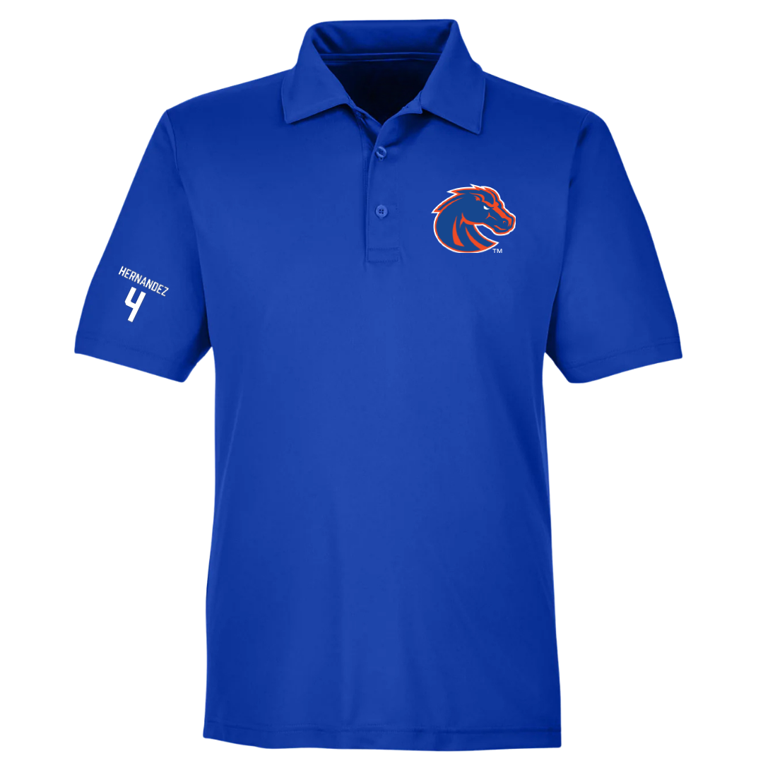 Boise State University Softball Blue Polo - #4 Ashley Hernandez