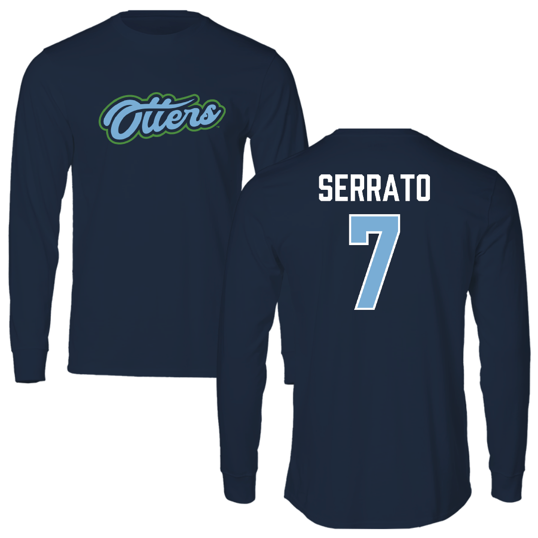 Cal State Monterey Bay Softball Navy Performance Long Sleeve - #7 Bella Serrato