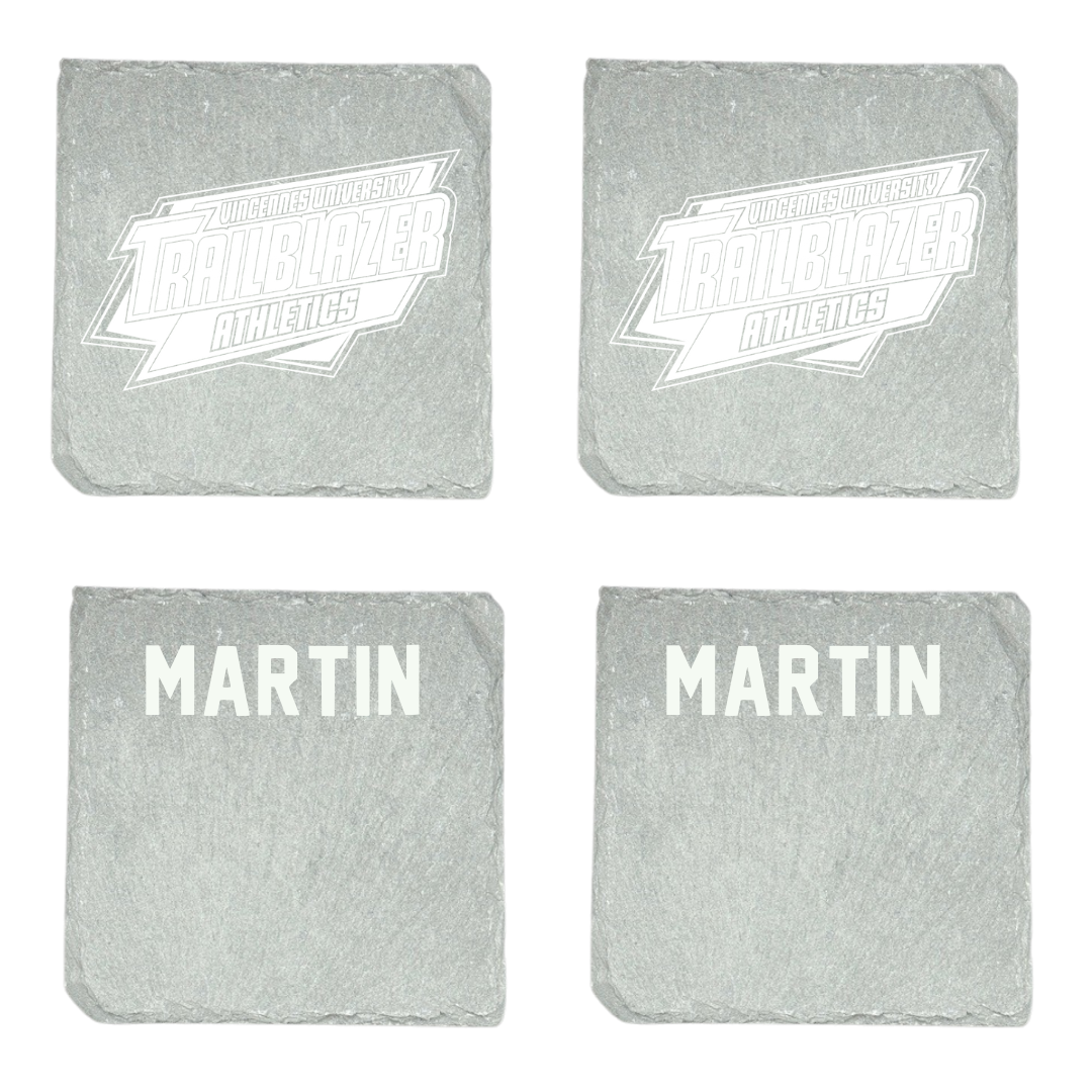 Vincennes University Bowling (M) Stone Coaster (4 Pack)  - Carter Martin
