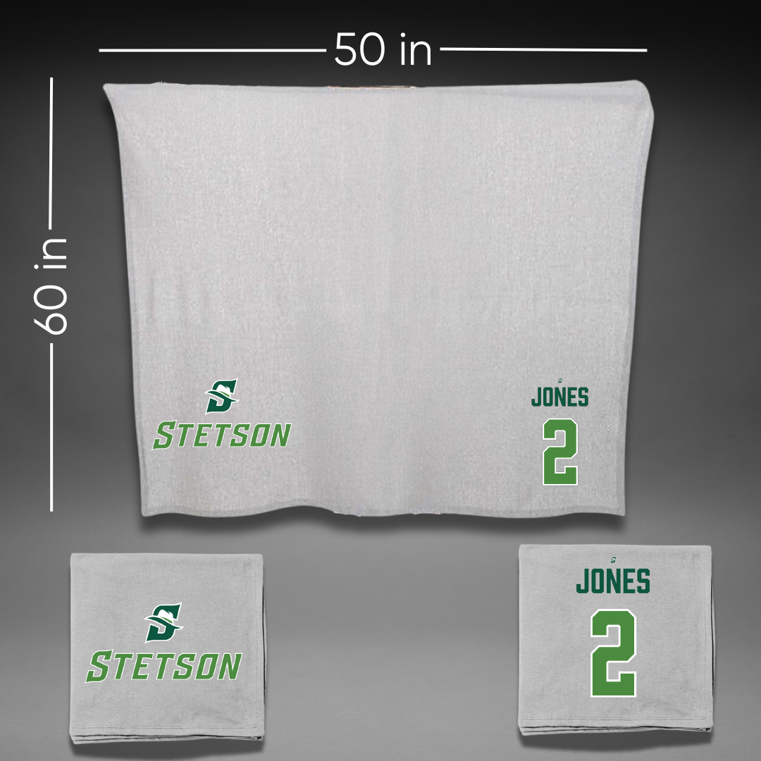 Stetson University Basketball (M) Gray Blanket - #2 Isaac Jones