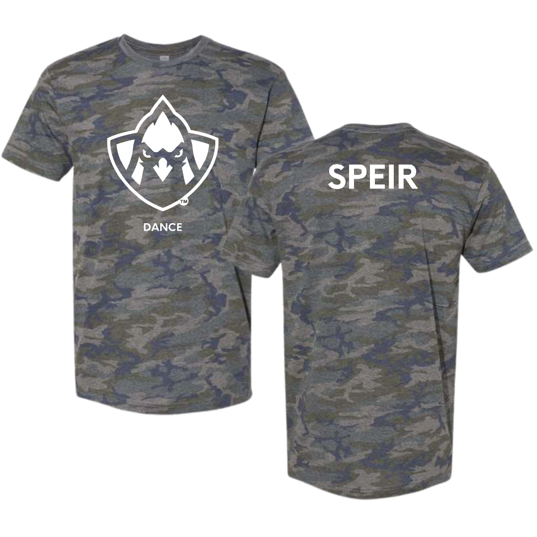 Trinity Valley Community College Dance Vintage Camo Tee - Rozlynne Speir