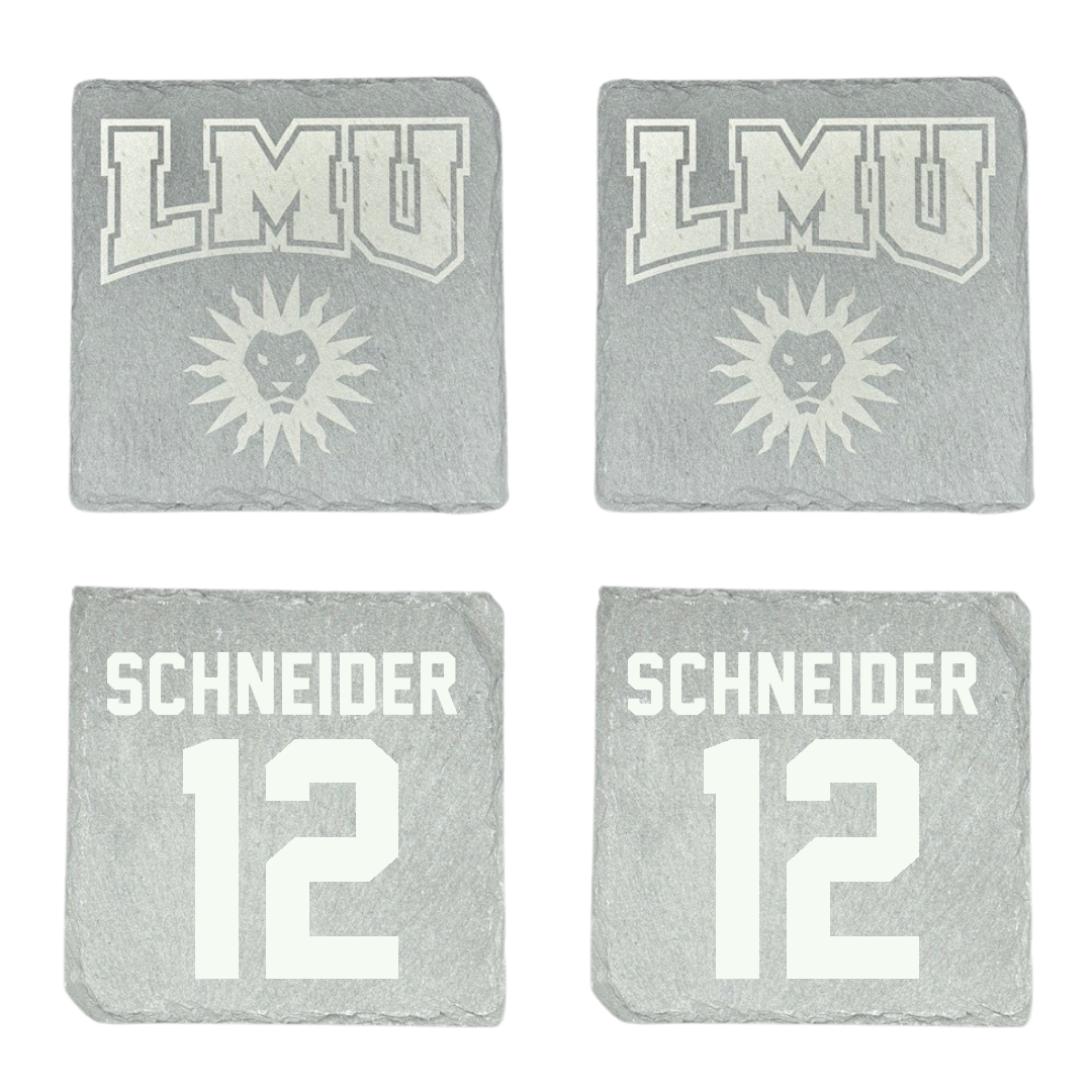 Loyola Marymount University Baseball Stone Coaster (4 Pack)  - #12 Maxwell Schneider