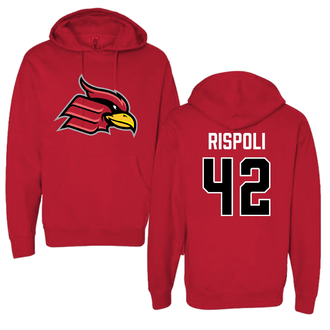 Wheeling University Football Red Hoodie - #42 Joe Rispoli