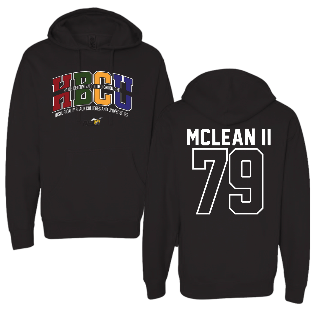 Alabama State University Football Black HBCU Hoodie - #79 Phillip McLean II