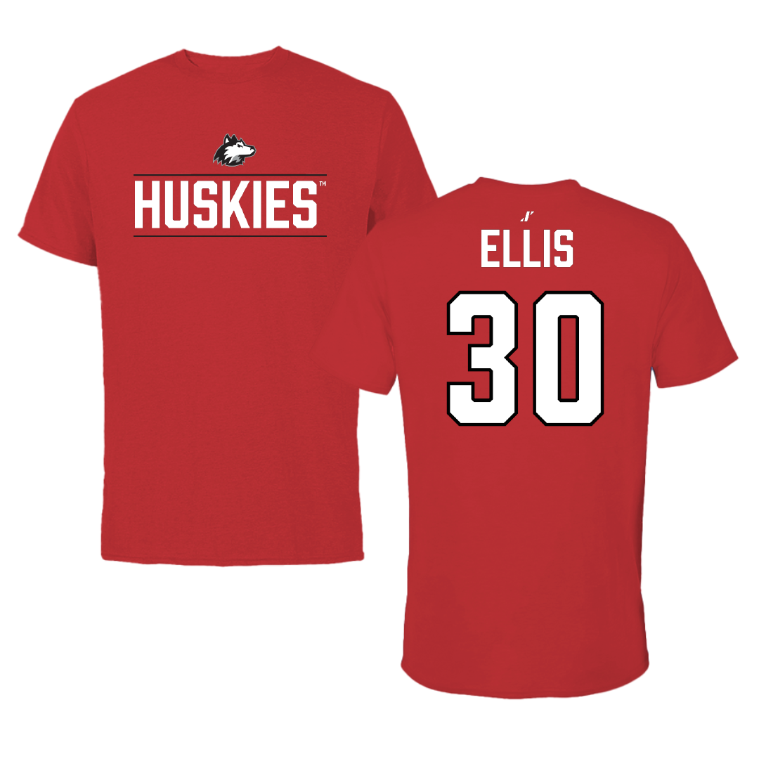 Northern Illinois University Football Red General Tee - #30 Andruw Ellis