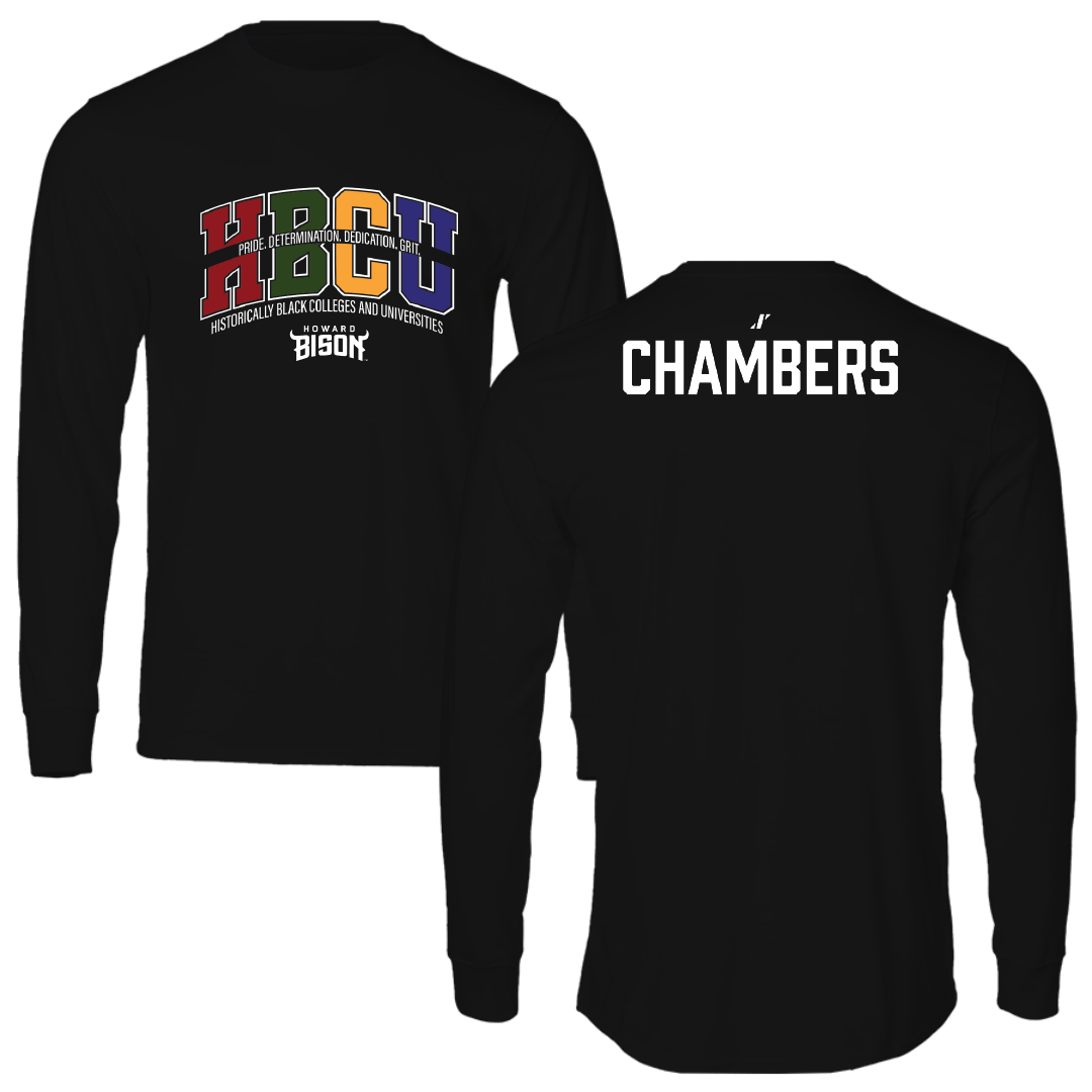 Howard University Tennis Black HBCU Performance Long Sleeve - Ava Chambers