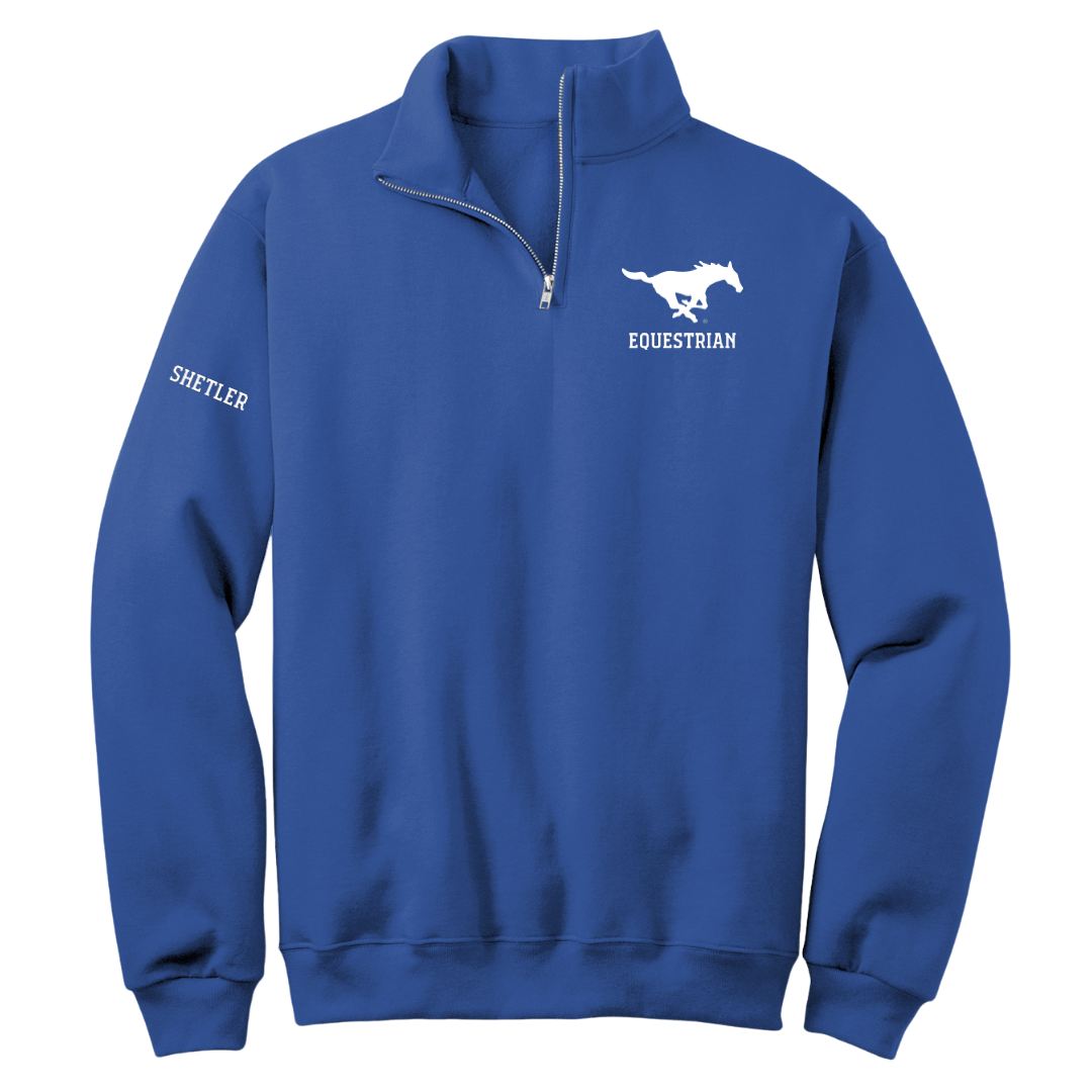 Southern Methodist University Equestrian Blue Quarter-Zip - Violet Shetler