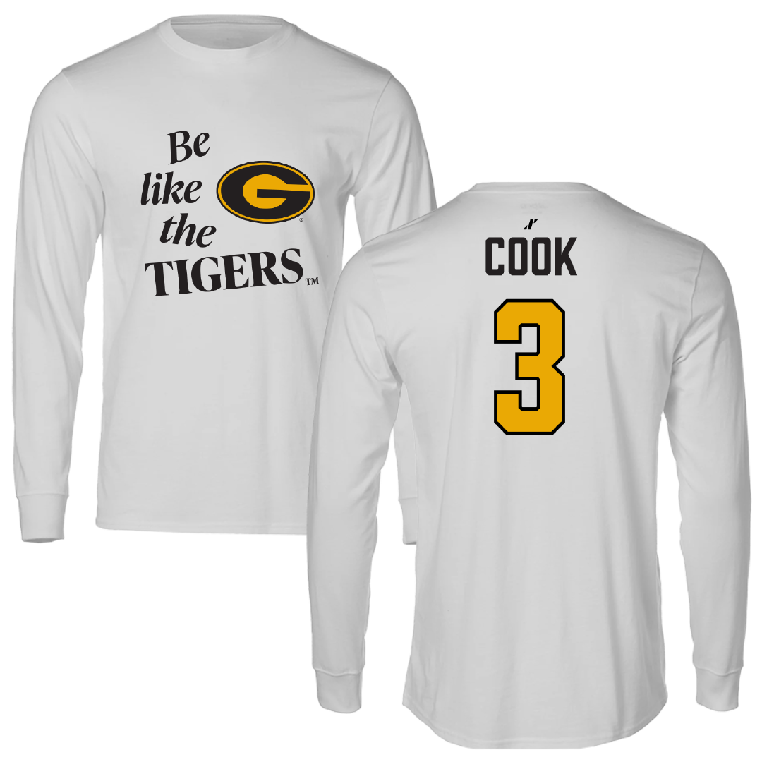 Grambling State University Volleyball Light Gray Be Like Us Performance Long Sleeve - #3 Reece Cook