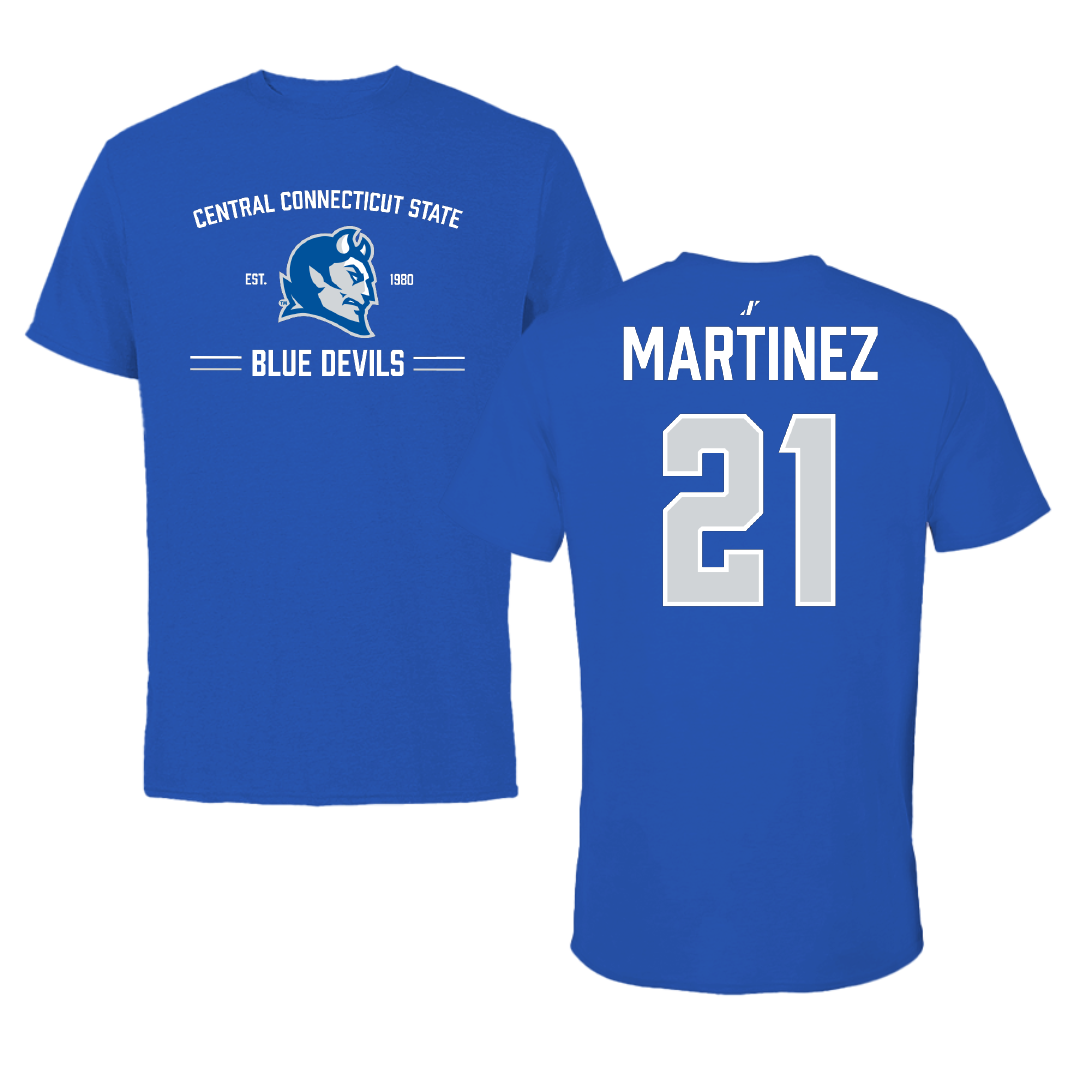 Central Connecticut State University Volleyball (W) Blue General Performance Tee - #21 Isabella Martinez