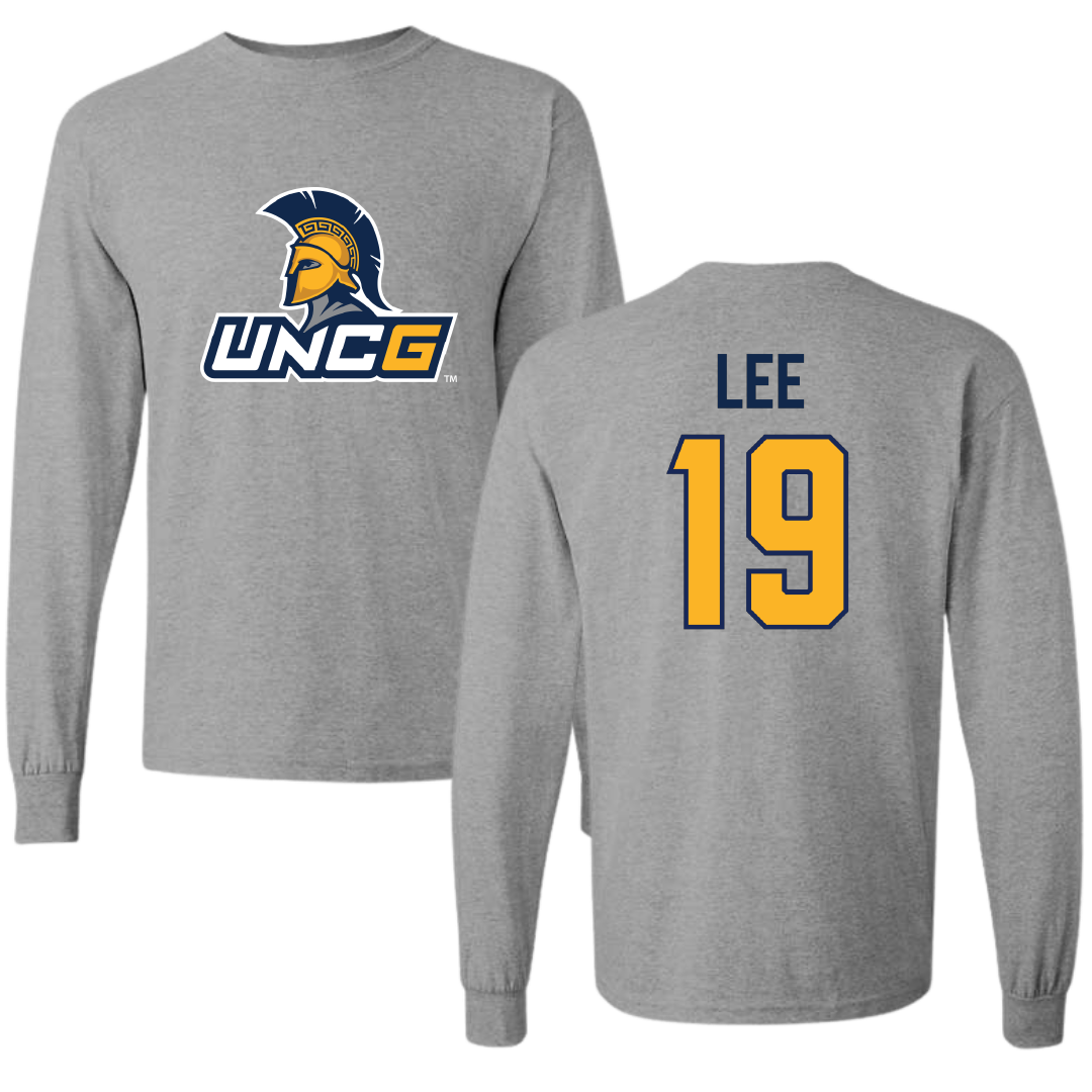 UNC Greensboro Baseball Sport Gray Long Sleeve - #19 Cannon Lee
