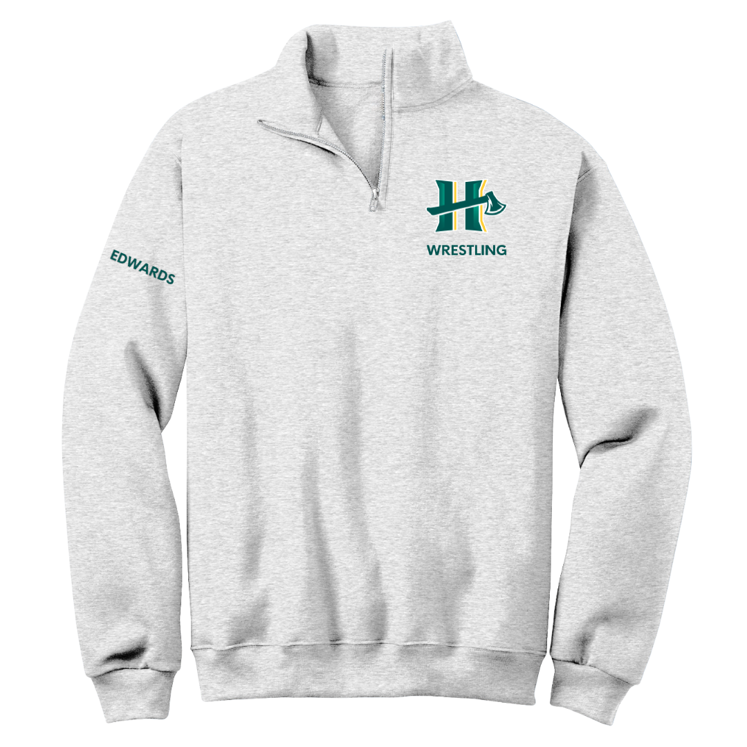 Cal Poly Humboldt Wrestling (M) Light Gray Quarter-Zip - Andrew Edwards