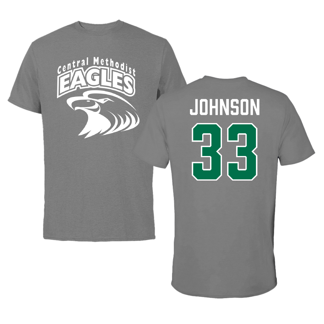 Central Methodist University Basketball (M) Dark Gray Tee - #33 Kevin Johnson