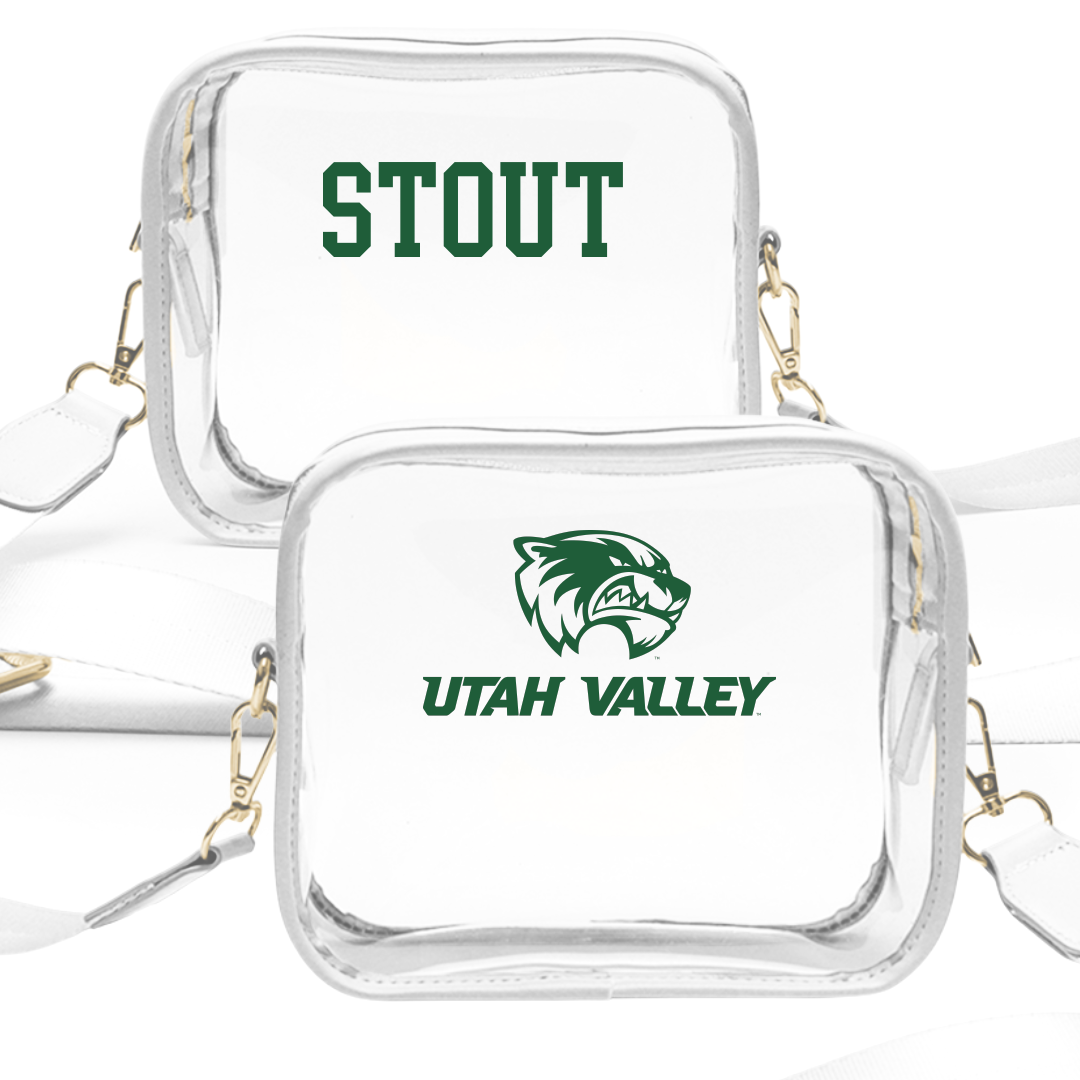 Utah Valley University TF and XC White Clear Stadium Bag - Eme Stout