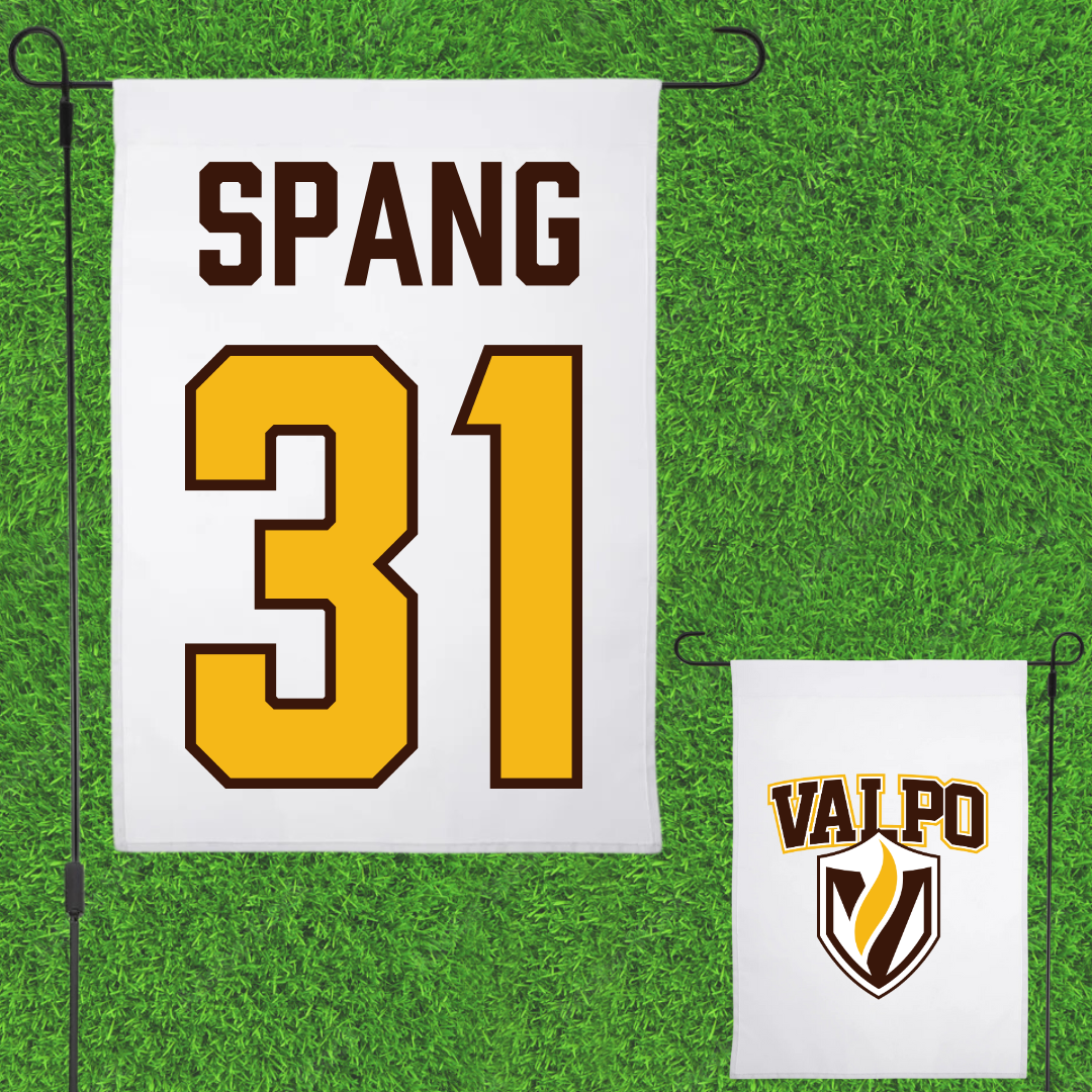 Valparaiso University Football White Garden Flag - #31 Robbie Spang