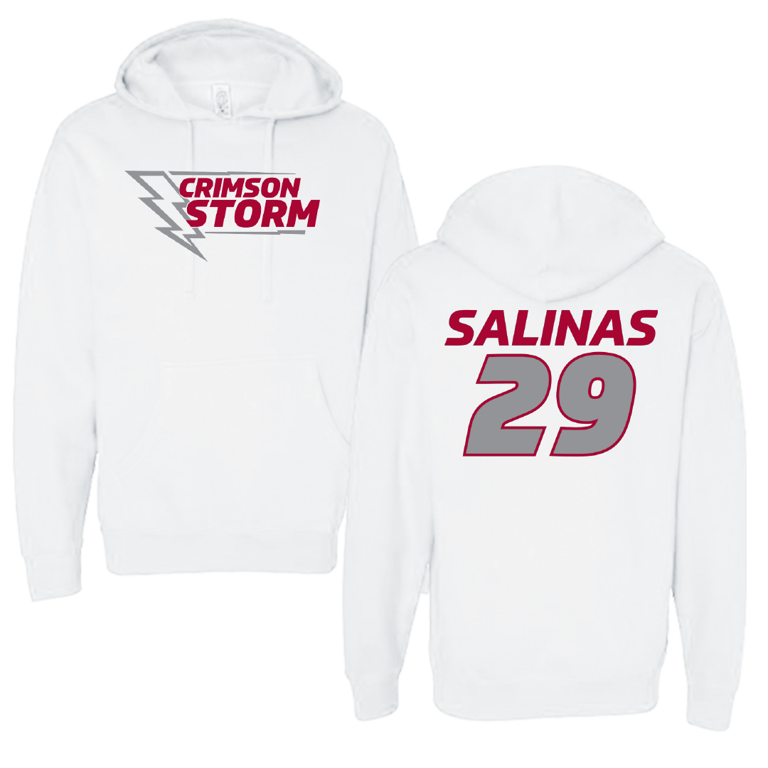 Southern Nazarene University Baseball White Hoodie - #29 Braydan Salinas