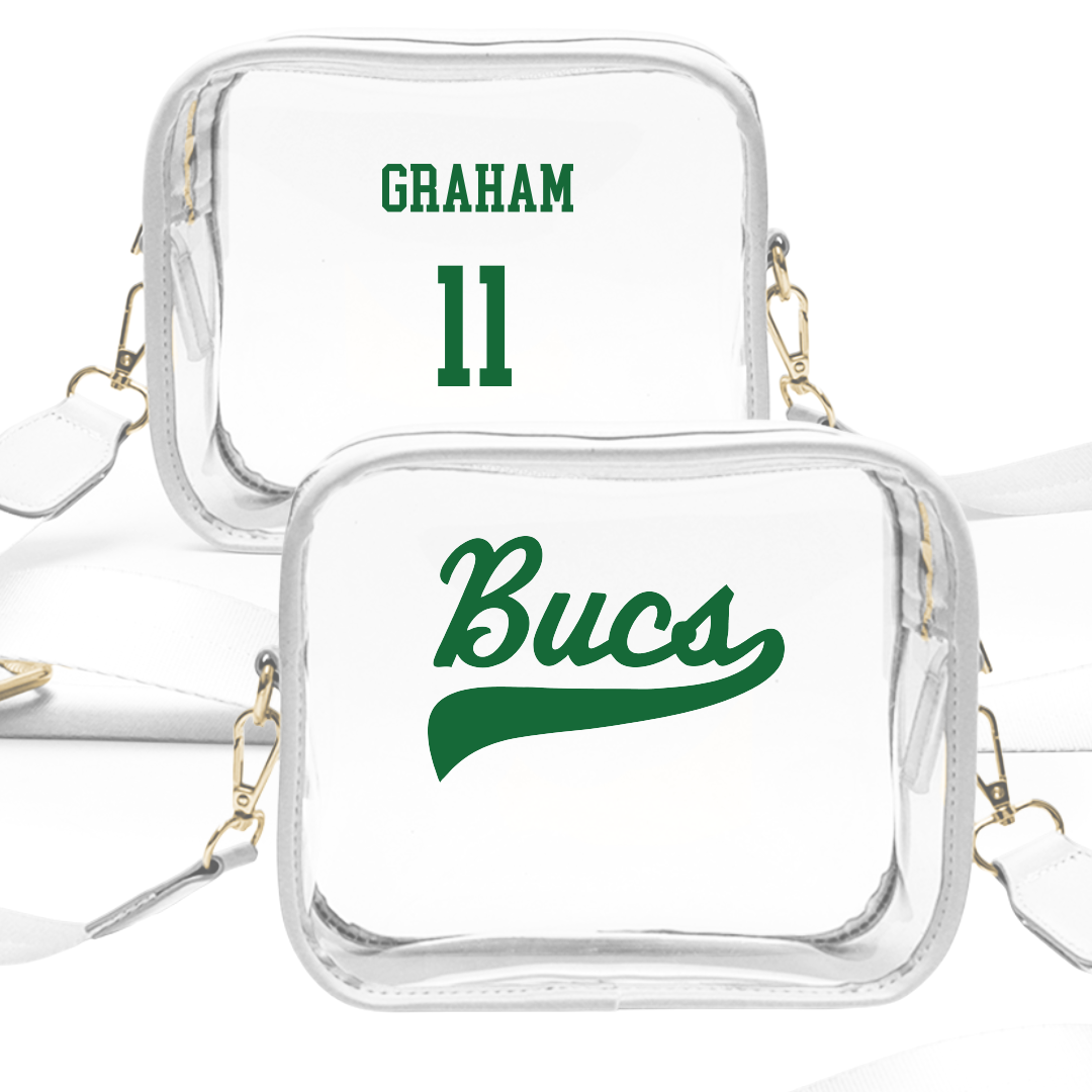 Shelton State Community College Baseball White Clear Stadium Bag - #11 Mac Graham