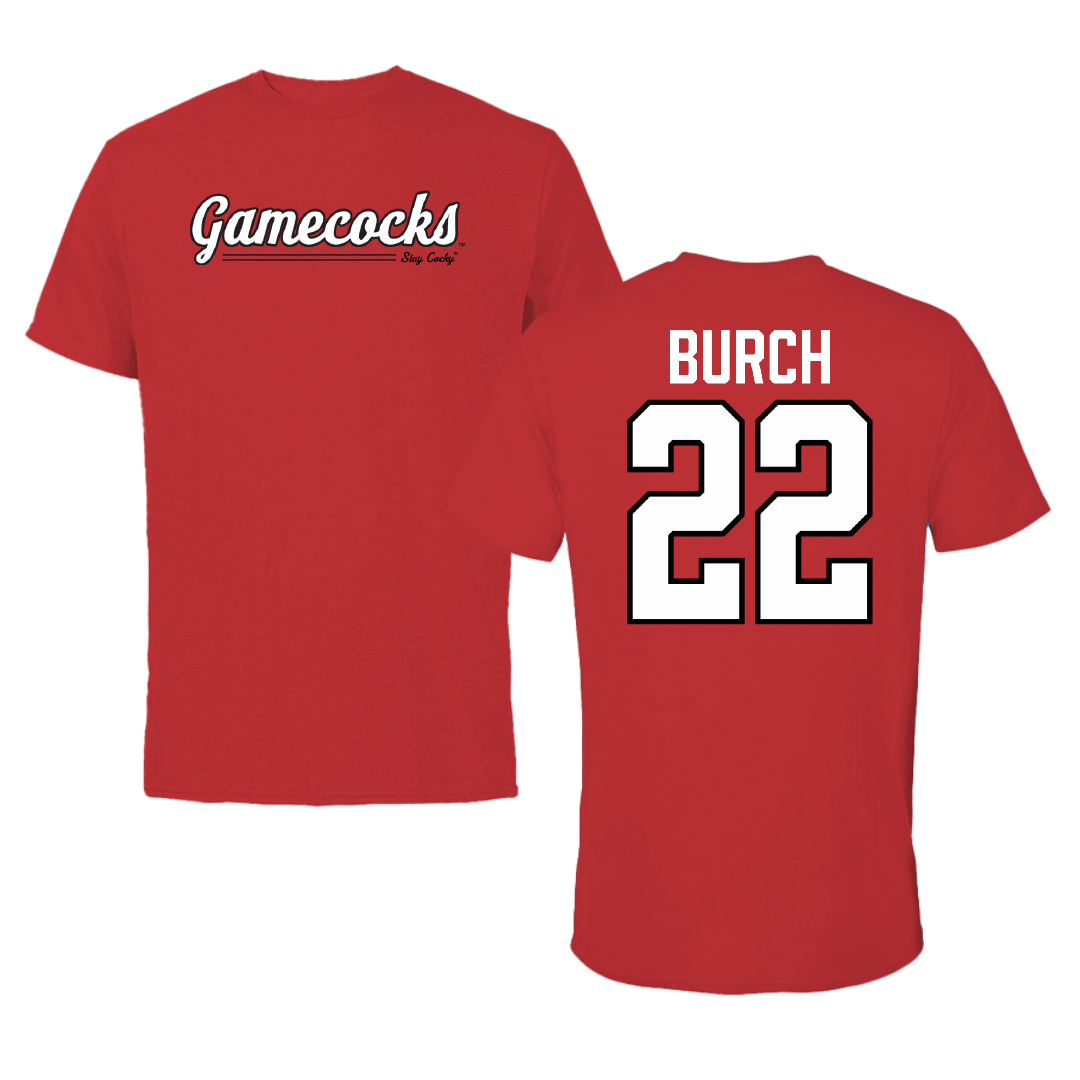Jacksonville State University Soccer Red General Performance Tee - #22 Reese Burch